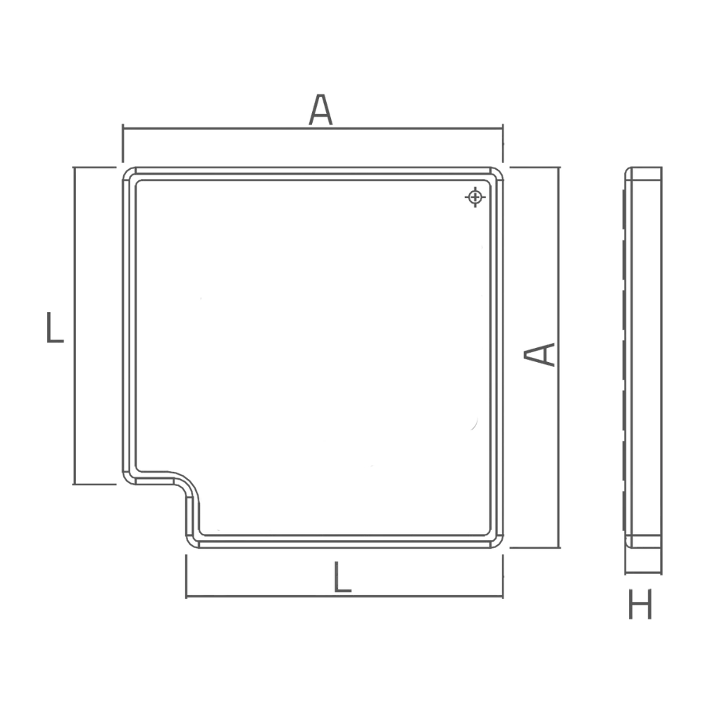 90° Fiberglass Corner Tile